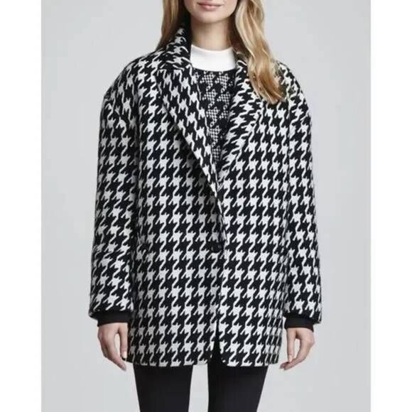 Theory Jackets & Blazers - Theory houndstooth wool blend coat L